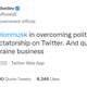 Screenshot of tweet